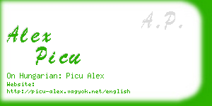 alex picu business card